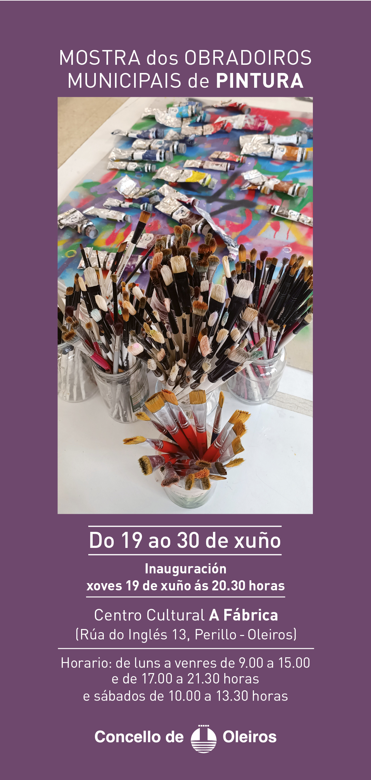 La Fábrica de Oleiros acoge la exposición de los obradoiros de pintura