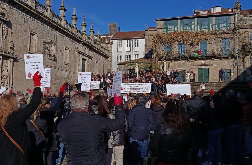manifestación de autónomos en Galicia