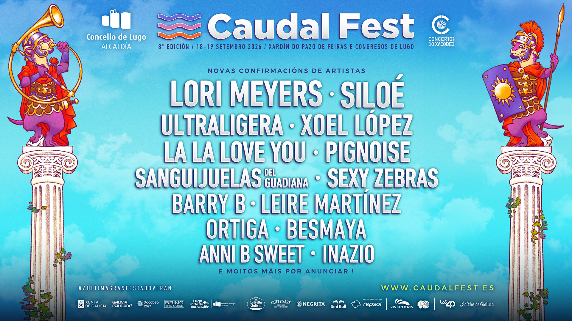 Vive el Caudal Fest 2026 en Lugo los días 18 y 19 de septiembre. Festival de música indie, pop y rock con grandes artistas en directo.