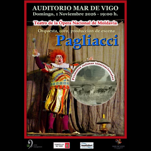 Todo sobre la representación de la ópera Pagliacci en el Auditorio Mar de Vigo. Una producción de gran formato con más de 70 artistas.