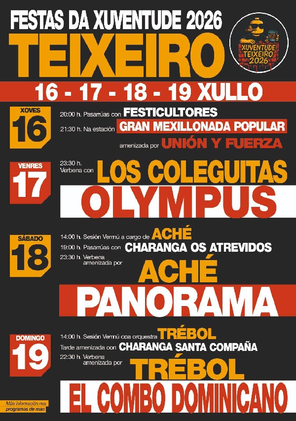 Festas da Xuventude en Teixeiro 2026